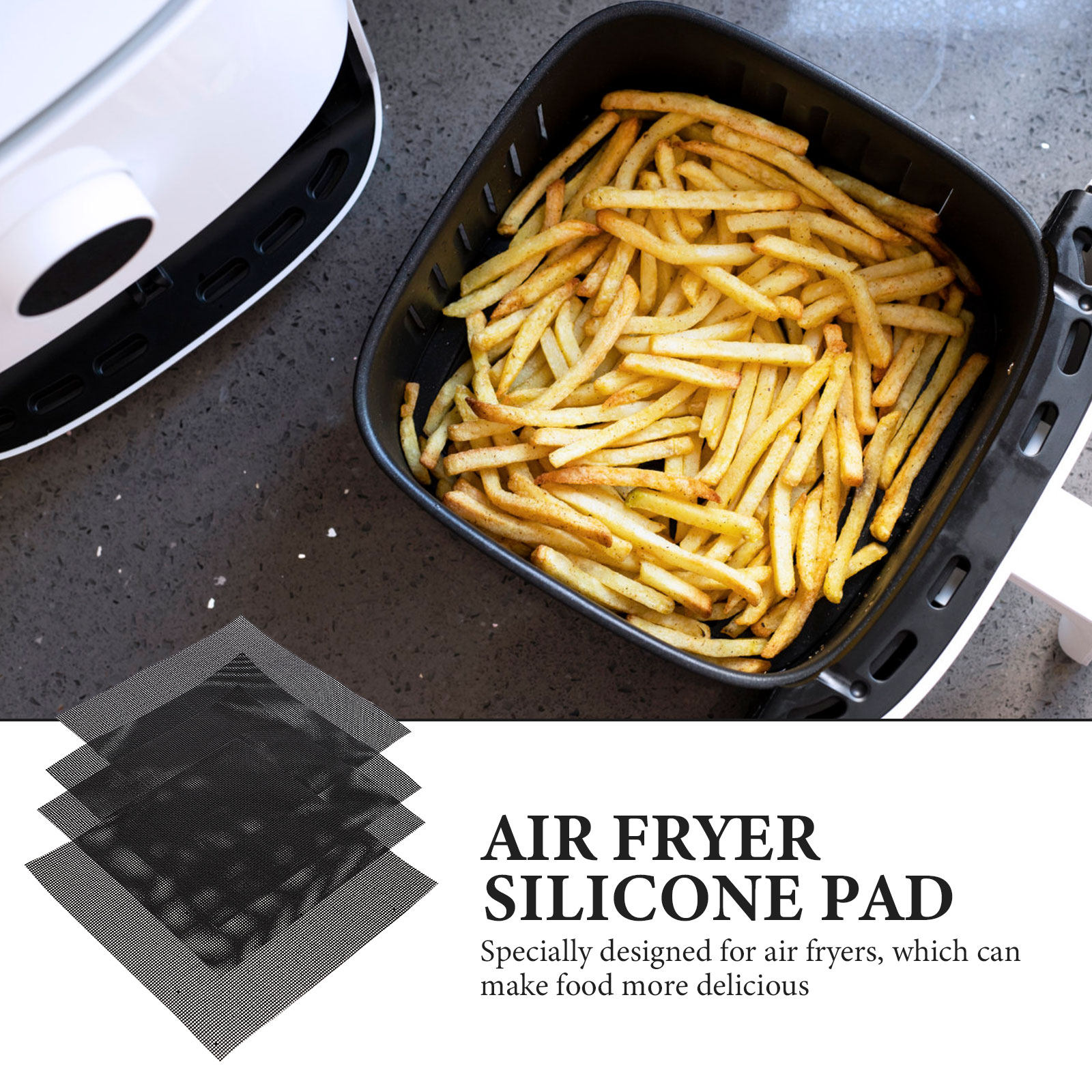 4Pcs Air Fryer Pads Non Stick  - Heat Mat Silicone recensie en prijs
