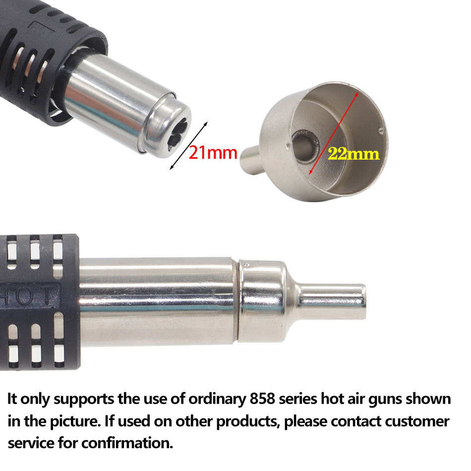 9pcs/lot 22mm Universal Nozzle - Hot Air Station 858 recensie en prijs