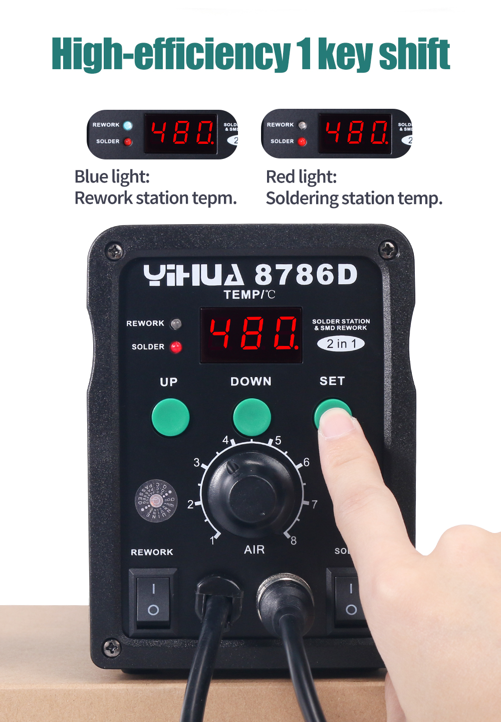YIHUA 8786D Soldering Iron Hot - Hot Air Station 858 recensie en prijs