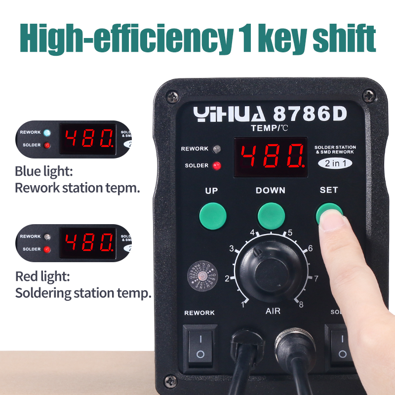 YIHUA 8786D Soldering Iron Hot - Hot Air Station 858 recensie en prijs