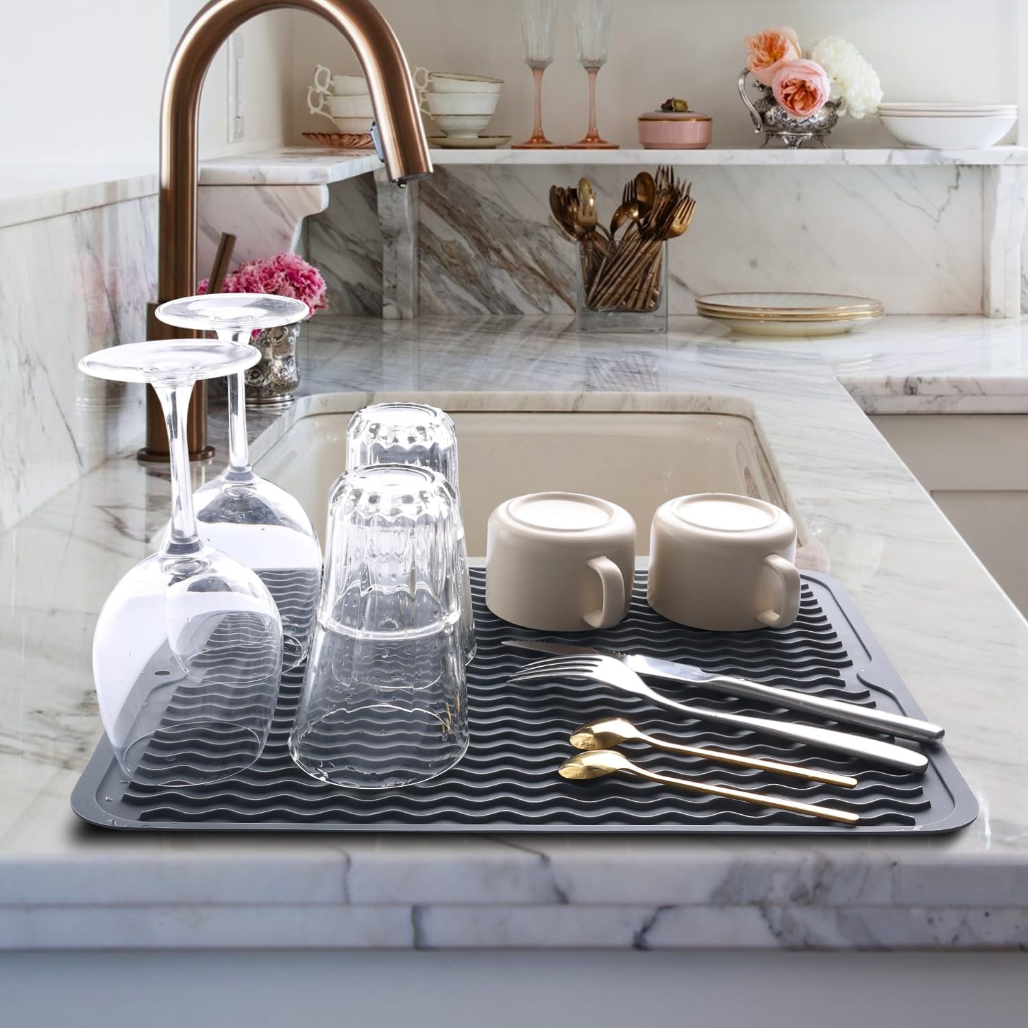 Silicone Dish Drying Mat 2 Pac - Heat Mat Silicone recensie en prijs