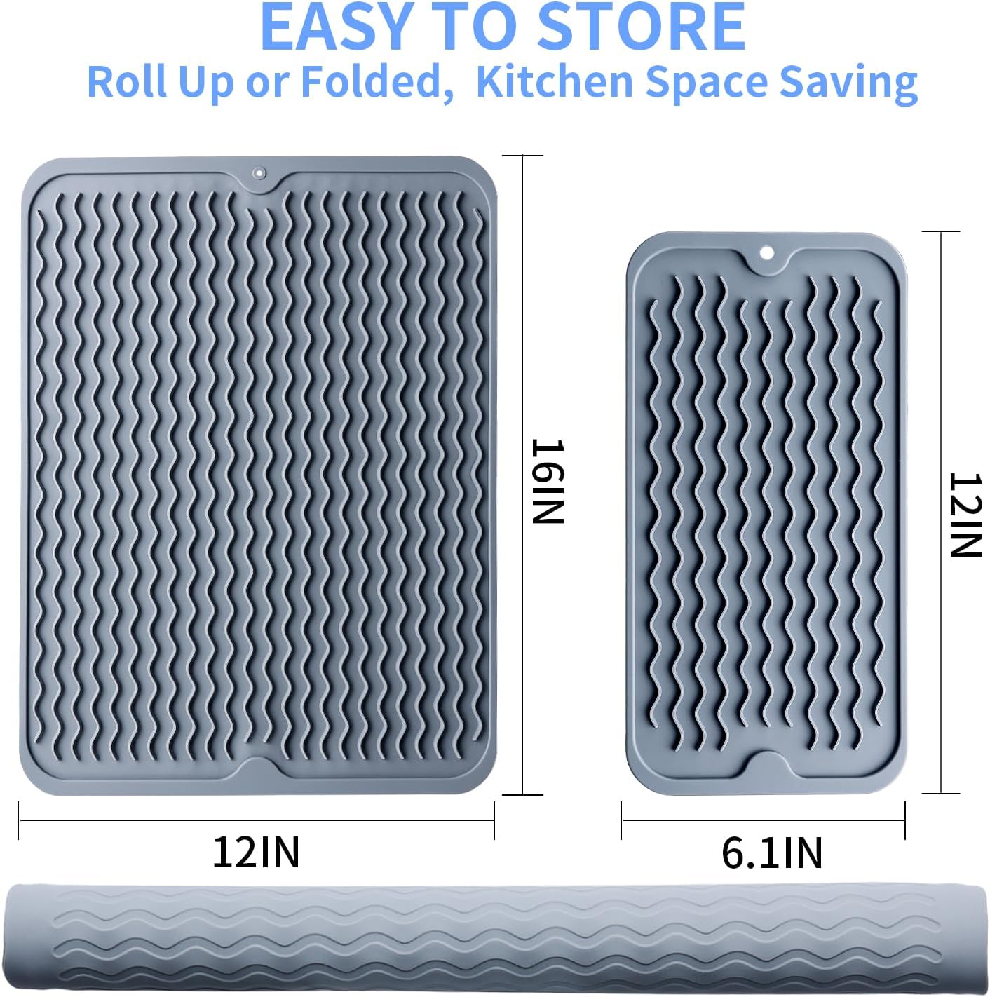 Silicone Dish Drying Mat 2 Pac - Heat Mat Silicone recensie en prijs