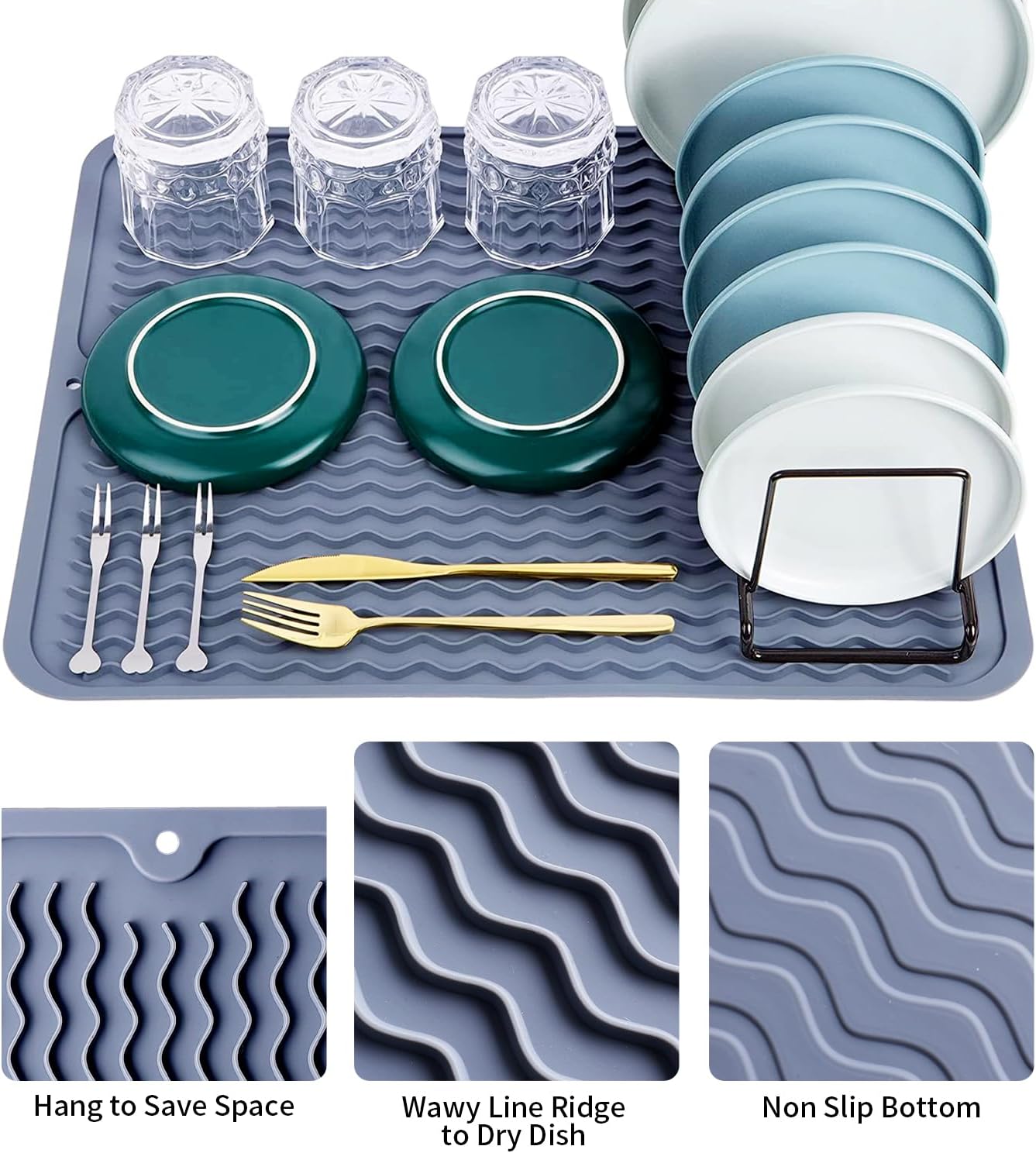 Silicone Dish Drying Mat 2 Pac - Heat Mat Silicone recensie en prijs
