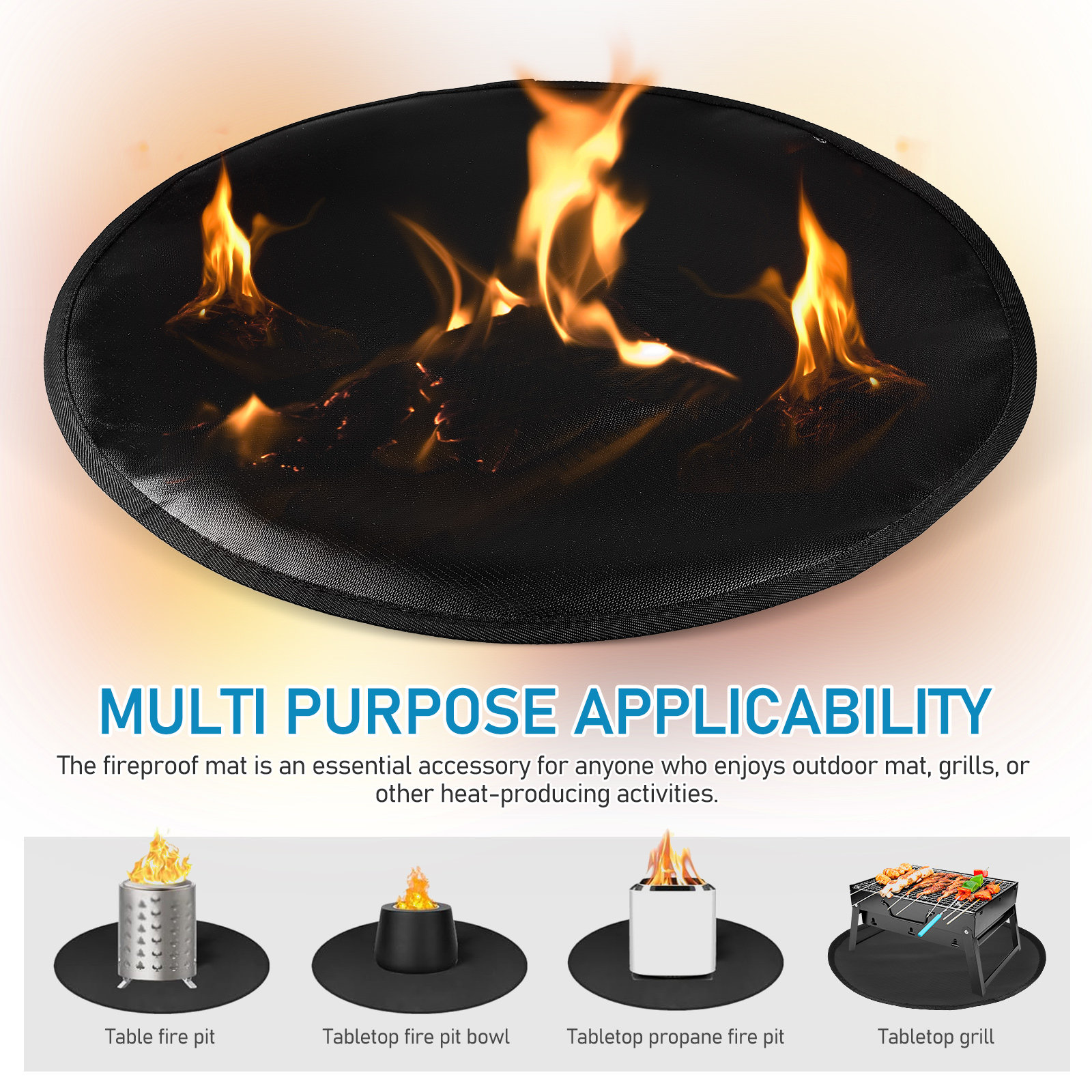 Fire Pit Mat Heat Proof Silico - Heat Mat Silicone recensie en prijs